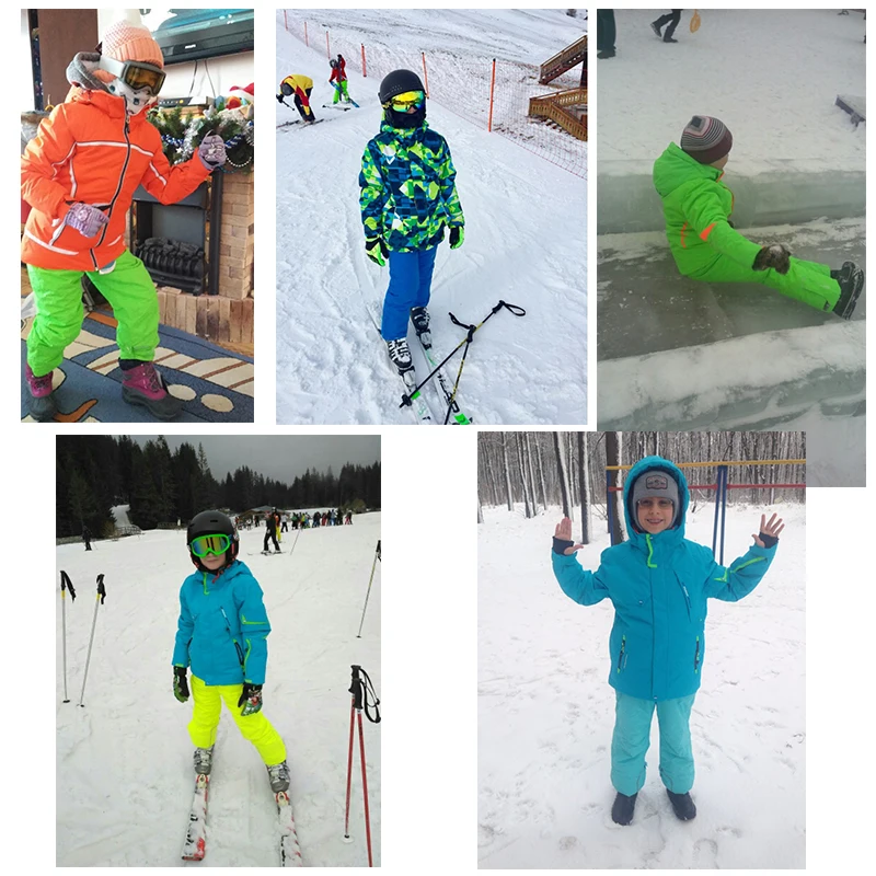 Detector Kids Winter Outdoor Water Resistant Windproof Breathable Snowboard Trousers Ski Pants Boys 6-16y Pantalones Waterproof