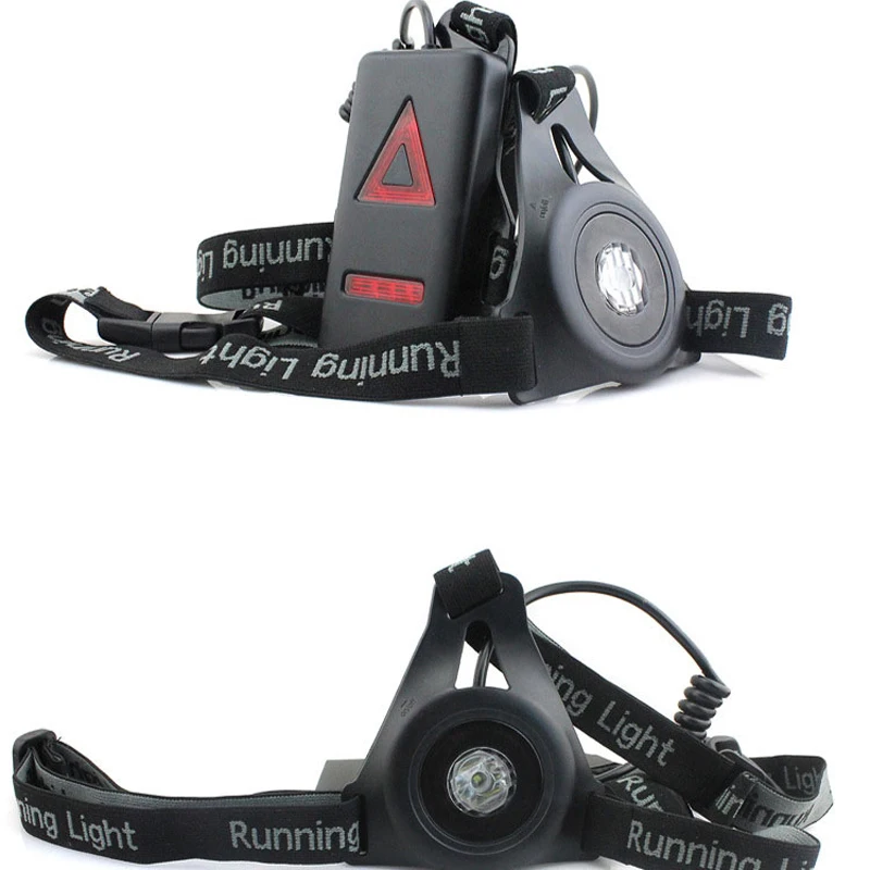 Rechargeable LED Headlamp Night Running Light Sport Chest Lamp + Built in Battery + USB Cable
