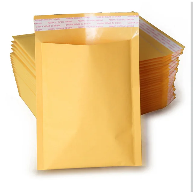 

4.72x6.3" 120x160mm Shipping Poly mailer Post Parcel Bags Universal Envelopes Padded Mailing Kraft Bubble Bag Self Sealing 50