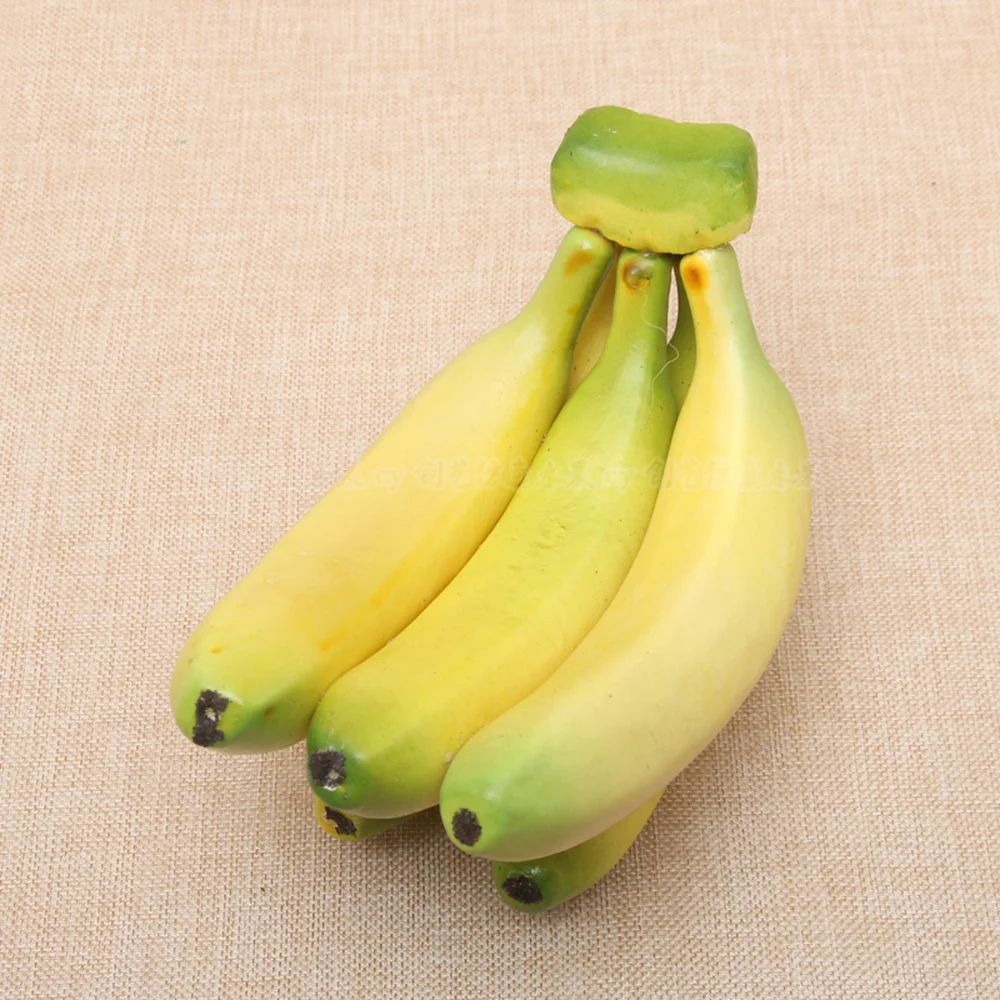 

2pcs 20cm artificial fruit Plastic Fake Fruit 5 heads artifical banana&5 heads artificial plastic fake simulated banana