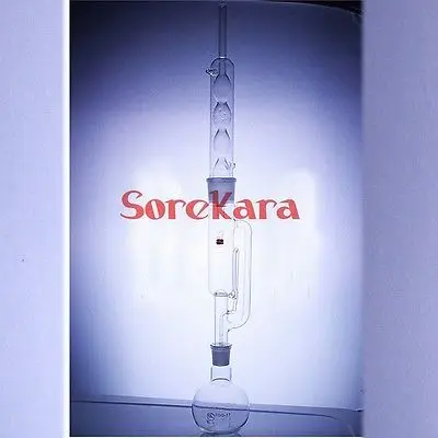 

500ml Glass Soxhlet Extractor Extraction Apparatus With Bulbed Condenser Extractor Body Laboratory Glassware