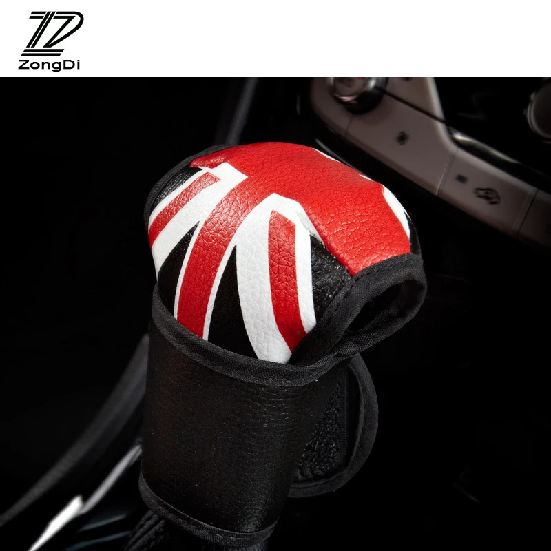 ZD 1pc New Car Leather gears Meter word flag Gear Shift Collars For BMW e46 e39 e90 VW polo Lada granta Mazda 3 6 accessories