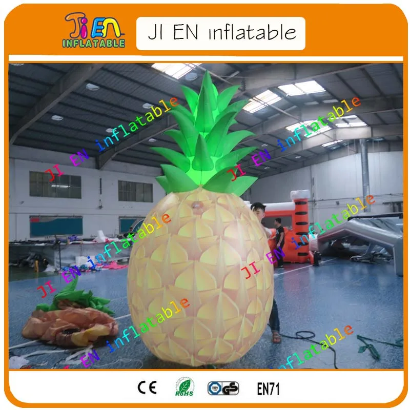 

free air ship to door,giant inflatable fruit model,3m/10ft custom inflatable pineapple advertising model with white light