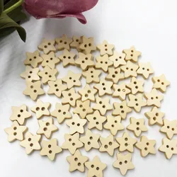 100 pz colore naturale stella bottoni in legno cucito Scrapbooking abbigliamento lavoro manuale regalo decorazioni per la casa carta fare bottoni 13MM fai da te WB567