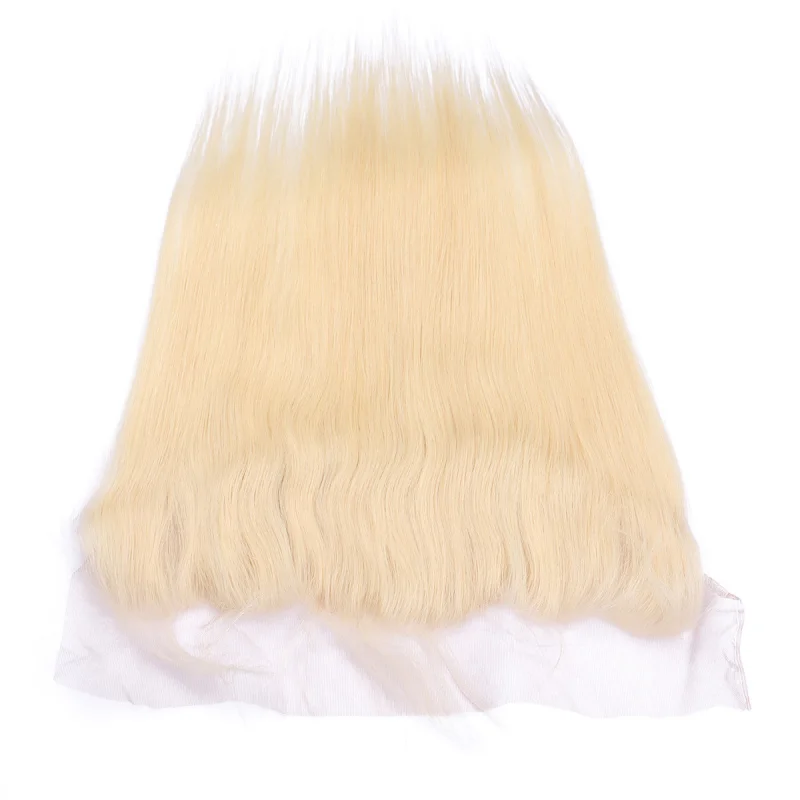 Na Beauty – Extensions de cheveux naturels brésiliens, couleur blond 613, 13x4, avec Lace Frontal Closure, Non Remy, pre-plucked, lots de 3