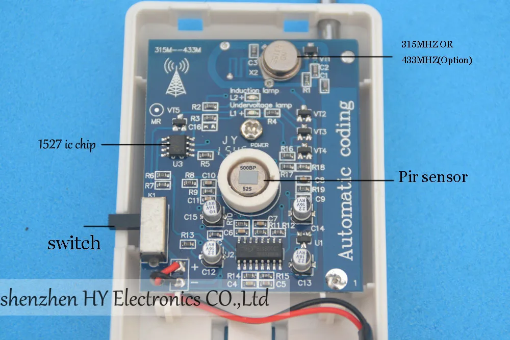 1pcs 433MHz Or 315MHZ  Wireless Infrared detector PIR Motion Sensor for GSM/PSTN Auto Dial Home Alarm System