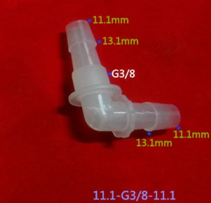 

11.1-G3/8-11.1 ELBOW PLASTIC PUSH-ON HOSE CONNECTORS (PACK OF 100)