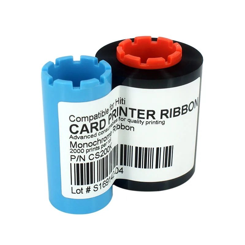 New CS200K Black Ribbon 2000prints For Hiti CS200W CS200E CS220E CS290E Card Printer Tapes