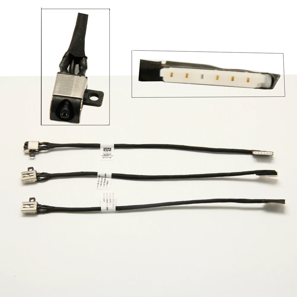 10 قطعة إصلاح دفتر تيار مستمر التوصيل Chariging ميناء موصل مع كابل ل DE 15 5565 5567 محمول تيار مستمر مقبس الطاقة 0R6RKM