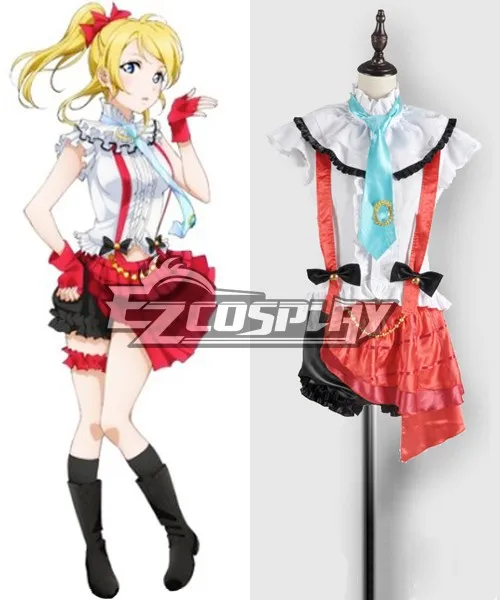 LoveLive! School Idool Project Ayase Prestaties Cosplay Kostuum E001