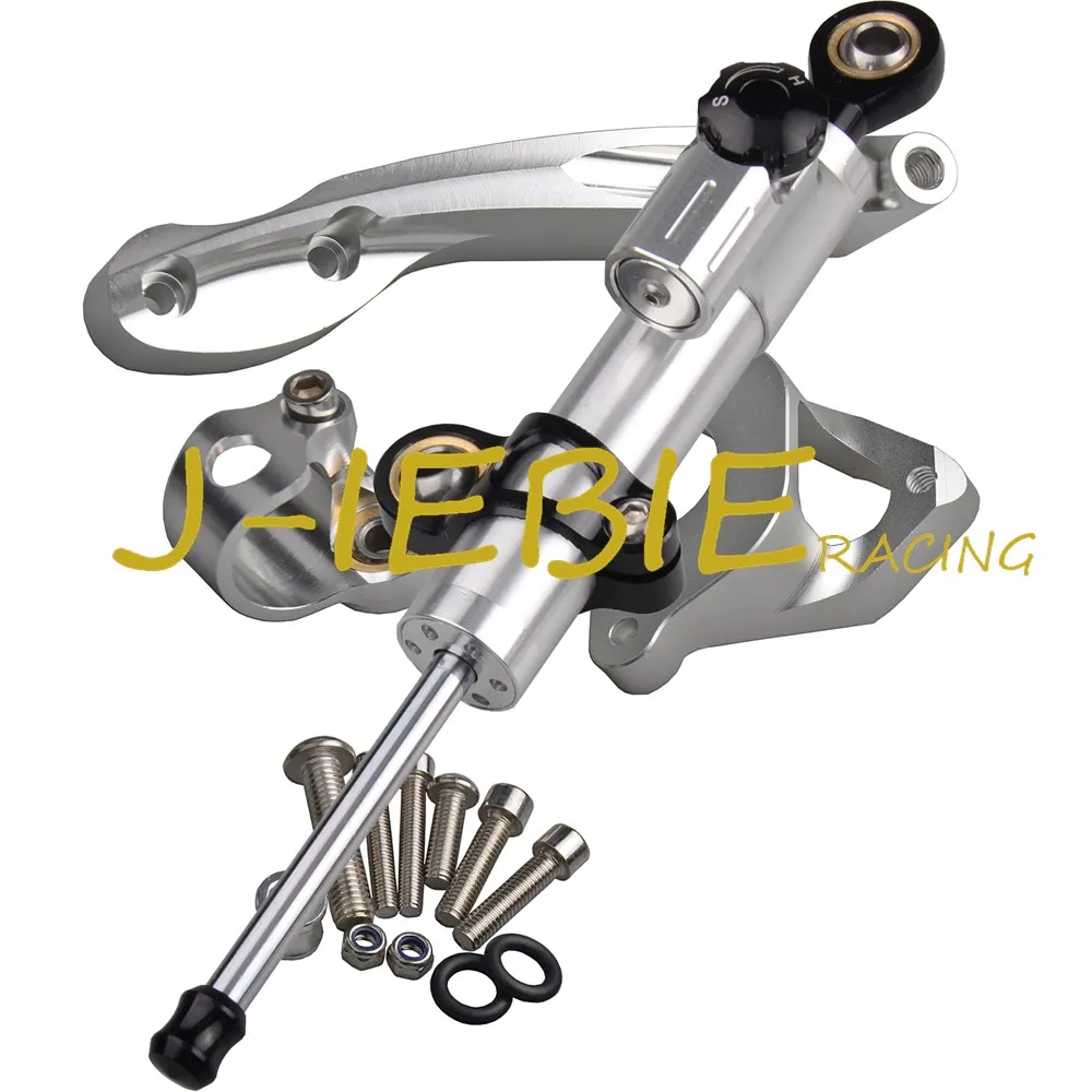 

CNC Steering Damper Stabilizer and Silver Bracket Mounting For Honda CBR600RR CBR600 RR 2007-2016 2008 2009 2010 2011 2015