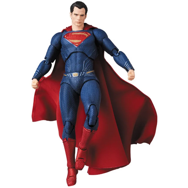 16cm DC Superman Mafex 057 Gerechtigkeit Liga Super Mann Action figur Sammlung Modell bjd Geschenk Spielzeug