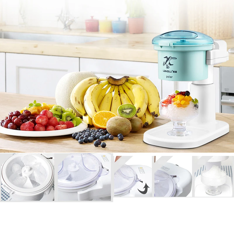 เครื่องบดน้ำแข็งไฟฟ้าอัตโนมัติ Mini ice breaker ไฟฟ้าทรายทรายเครื่องเครื่องโกนหนวดไฟฟ้า 1.2L 220 V 20-28 W 1 pc