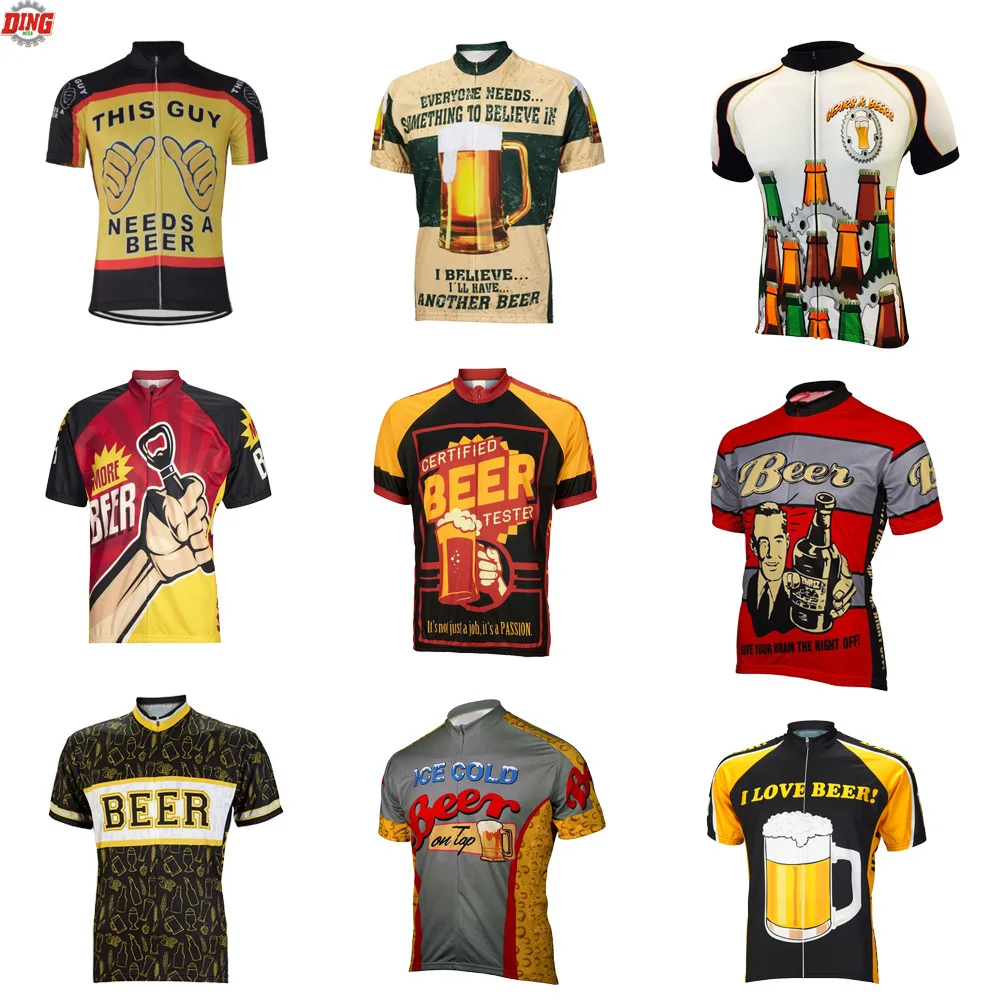 Men Beer cycling jerseys ropa ciclismo short sleeved Cycling clothing classic Bicycling clothes 10 Style Summer bike wear MTB