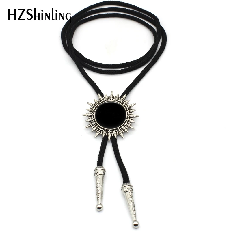 2017 New Trendy Black Glass Dome Bolo Tie Western Cowboy Shirt Accessory Red Blue Photo Jewelry Round Vintage Bolo Ties necklace