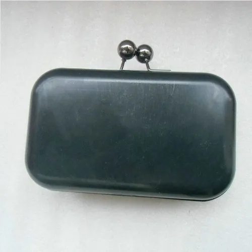 

16 x 10 cm Gun-metal Purse Frame with ball clasp plastic box 4 sets/lot
