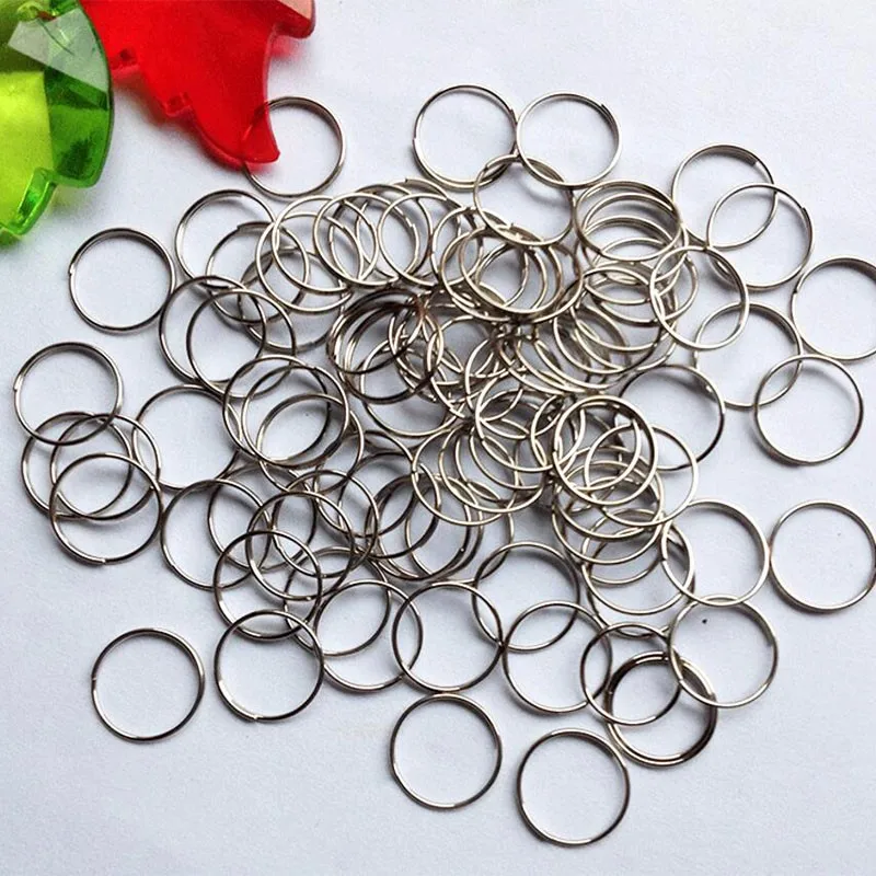 100pcs/lot 12mm chrome Stainless Steel Rings Crystal Chandelier Ball Parts Beads Curtain Accessories Connecting Octagon Beads