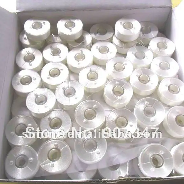 Free shipping 2 boxes L size plastic sided  prewound bobbins for janome, brother and babylock embroidery machine