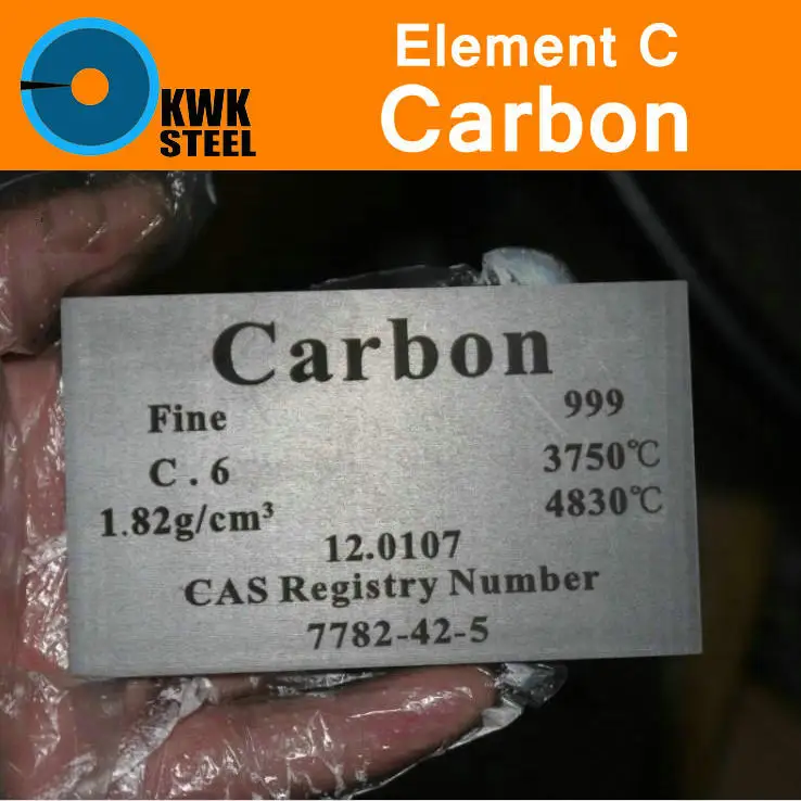 C Carbon Cube Plate Sheet Bulk Block High Pure 99.9% Periodic Table of Elements for Research Study University Education