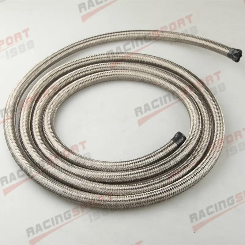 

3M (9.8FT) Stainless Steel Braided 1500 PSI 4AN AN4 AN-4 Fuel Line Gas Oil Hose 3M (9.8FT)