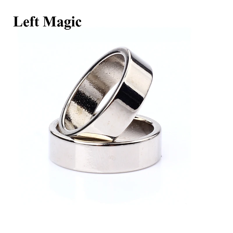 1 Pcs Hot Sale Magic Rings Silver Color PK Ring Strong Magnetic Rings Magic Tricks 18mm 19mm 20mm 21mm PK Rings B1064