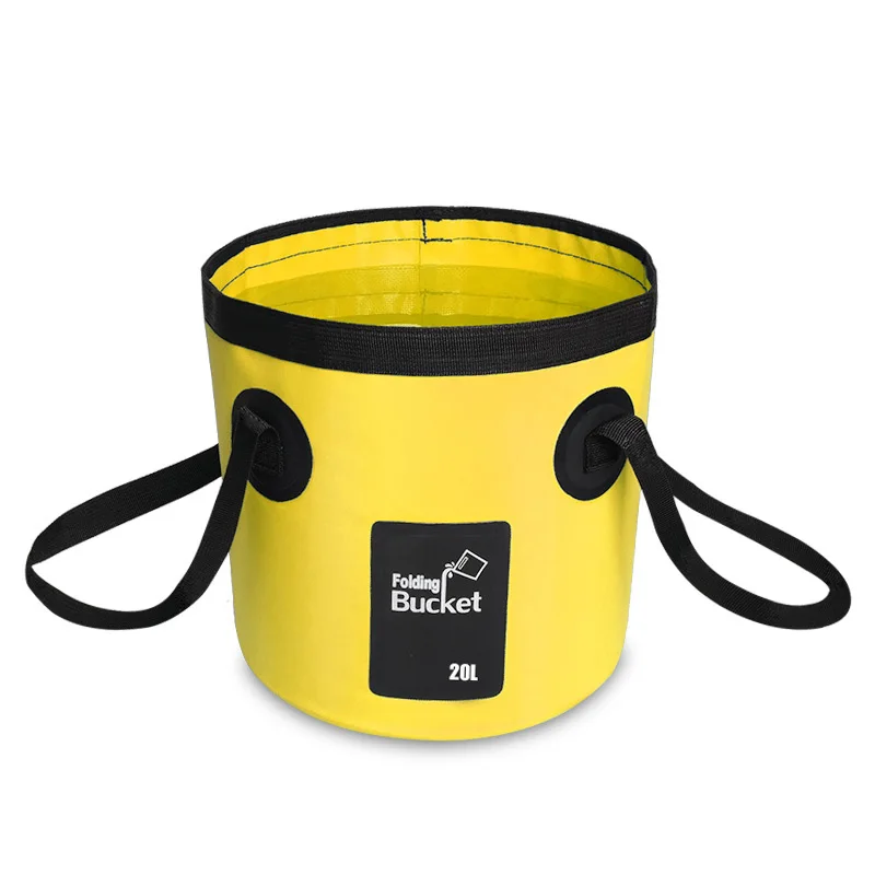 12L 20L tragbarer wasserdichter Wasserbeutel, faltbarer Eimer, Wasservorratsbehälter, Tragetaschen für Angeln, Camping, Wandern – Detail 6