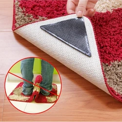 Alfombrillas de silicona lavables para el suelo, almohadillas reutilizables respetuosas con el medio ambiente, antideslizantes, para esquinas de baño, cocina, 4 piezas