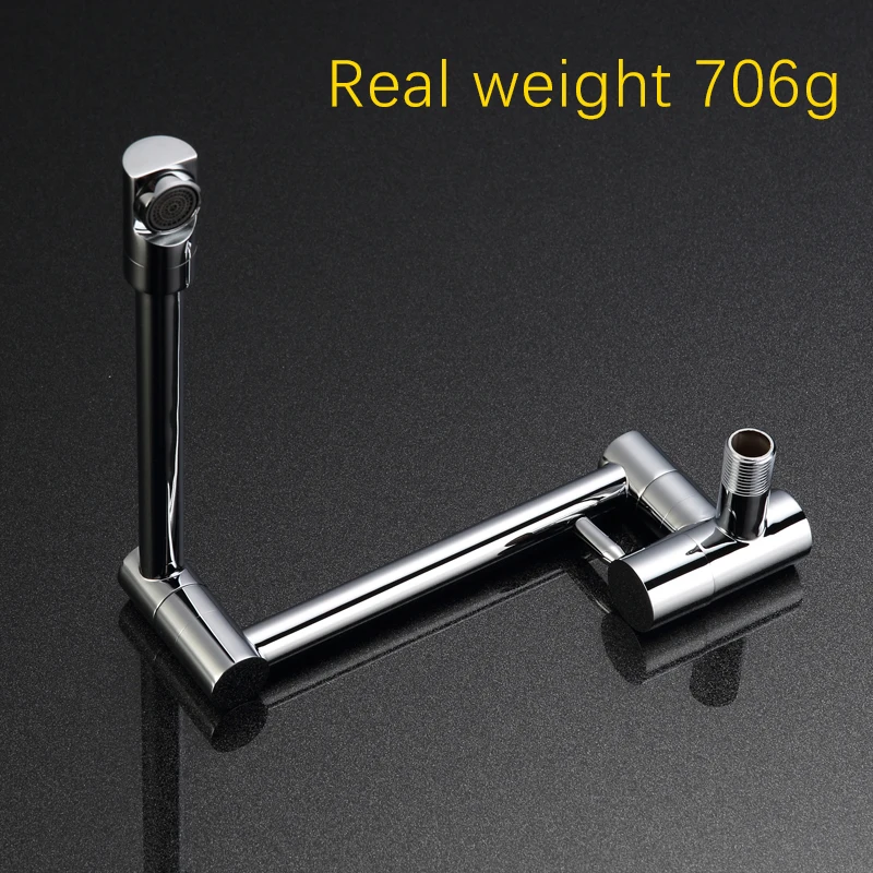 Pot Filler Chrome Kitchen Sink Wall Tap 100% Solid Brass Wall Mounted Kitchen Faucet Single Cold Swinging Spout FW001