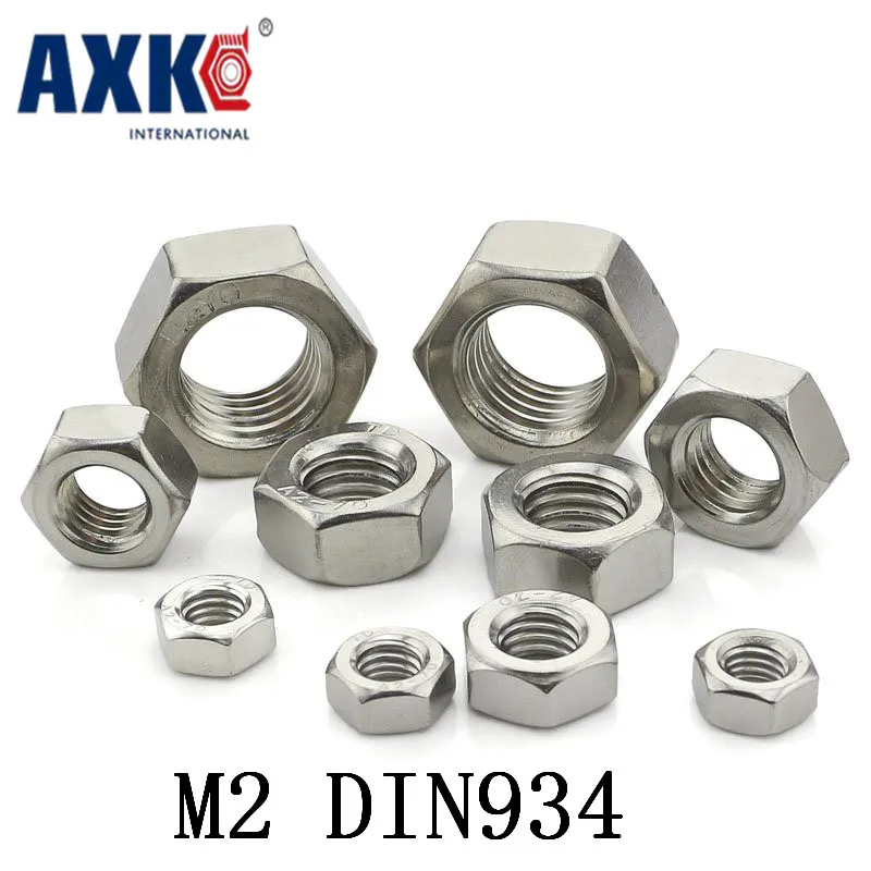 2023 ограниченная по времени деревянная мебель для декора, 50 шт., Аутентичные 304 дюйма шестигранные гайки из нержавеющей стали, шестигранная гайка M2 Din934