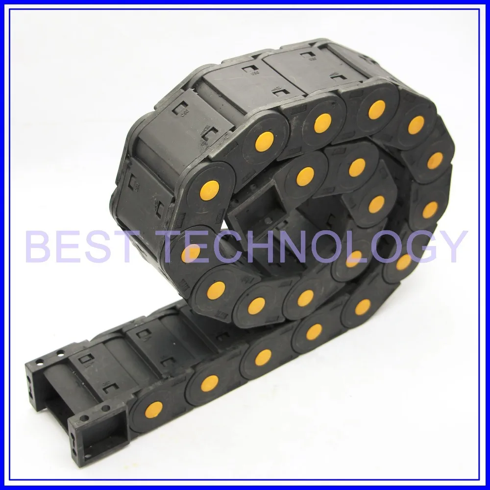 Series 25 x 25mm 38mm  50mm 57mm 77mm 103mm length L1000mm Nylon Drag Chain Wire Carrier with end connectors plastic towline !