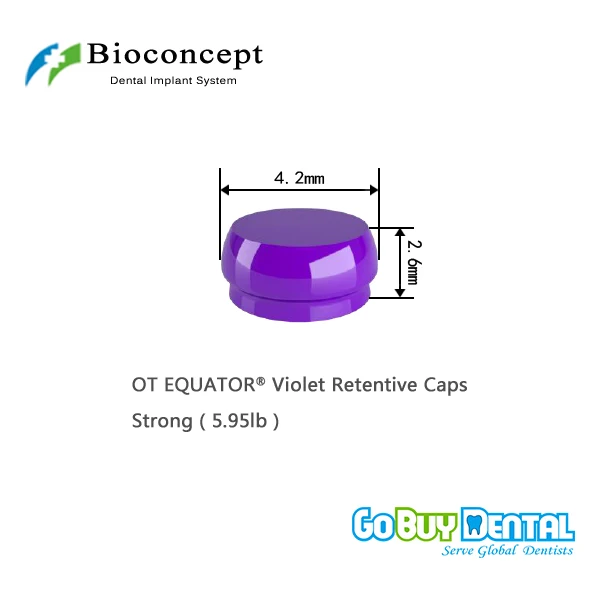 OT EQUATOR All On 4 System Violet Retentive Caps, Strong 5.95lb/2.7kg(378020V4)