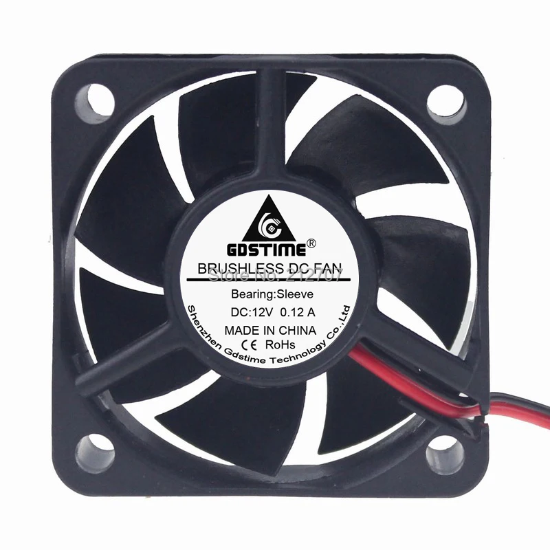 

10PCS Gdstime DC 12V 2Pin 5020 50x50x20mm 5CM 50mm Heatsink CPU Cooling Cooler Fan