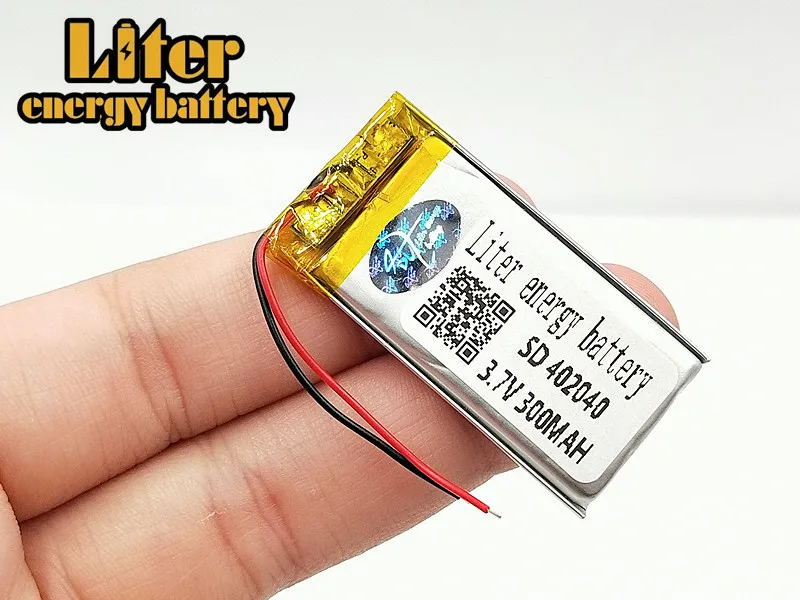 3.7V,300mAH,402040 Polymer lithium ion / Li-ion battery for TOY,POWER BANK,GPS,mp3,mp4,mp5 smart watch,watchband,speaker