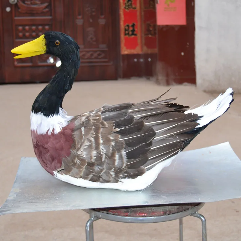 big new simulation duck model foam&furs wild duck model gift about 45cm 1538