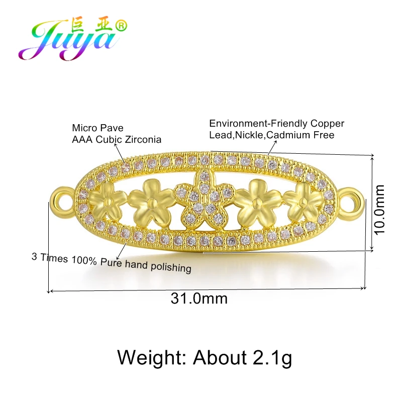 DIY Jewelry Findings Gold/Rose Gold Micro Pave Zircon LOVE Letter Charm Connectors For Women Needlework Jewerly Making