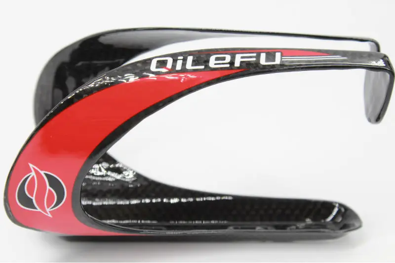 Newest QILEFU red Road bicycle matte 3K full carbon water bottle cages Mountain bike carbon bottle holder MTB parts