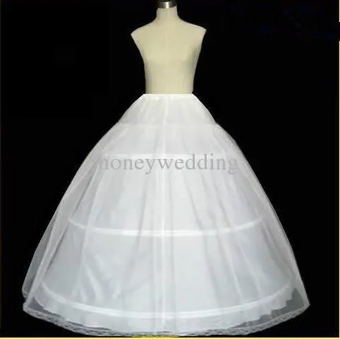 Wit 3 Hoop Petticoat Crinoline Onderrok Bridal Baljurk Bruiloft/Quinceanera Jurk Petticoats In Voorraad Verstelbare Taille