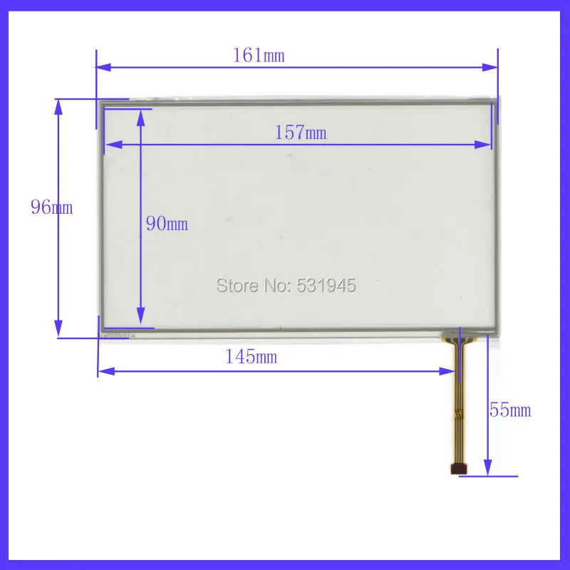 

ZhiYuSun 7 inch TOUCH Screen panels 161mm*96mm for GPS or commercial use on bable 161*96 for 7-inch GLASS 4PIN change 12PIN