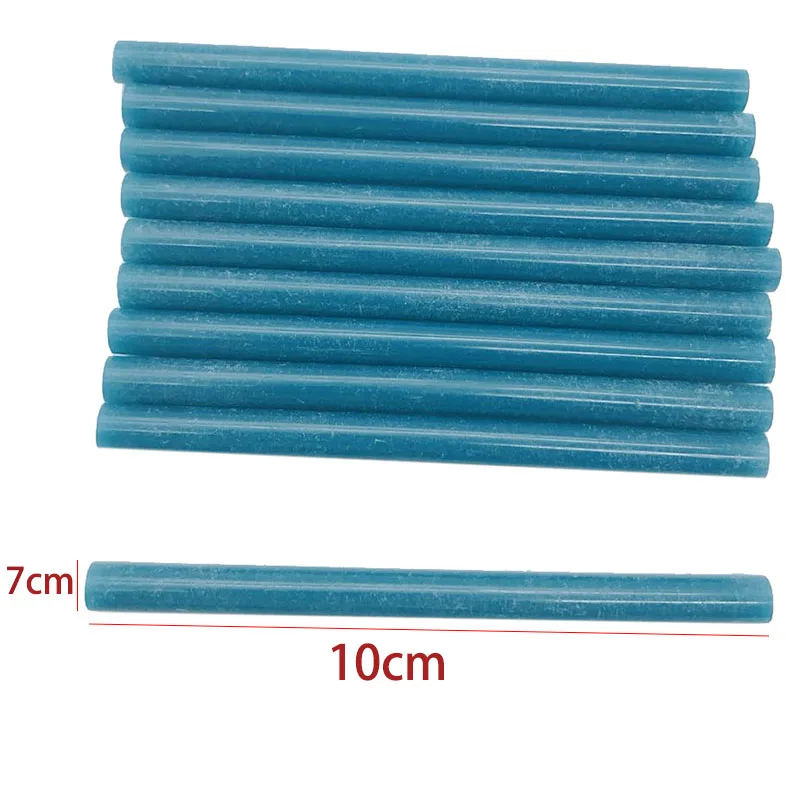 Blue Color 7MM Hot Melt Glue Sticks  For  Electric Glue Gun Car Audio Craft Repair Sticks Adhesive Sealing Wax Stick 10 Pcs