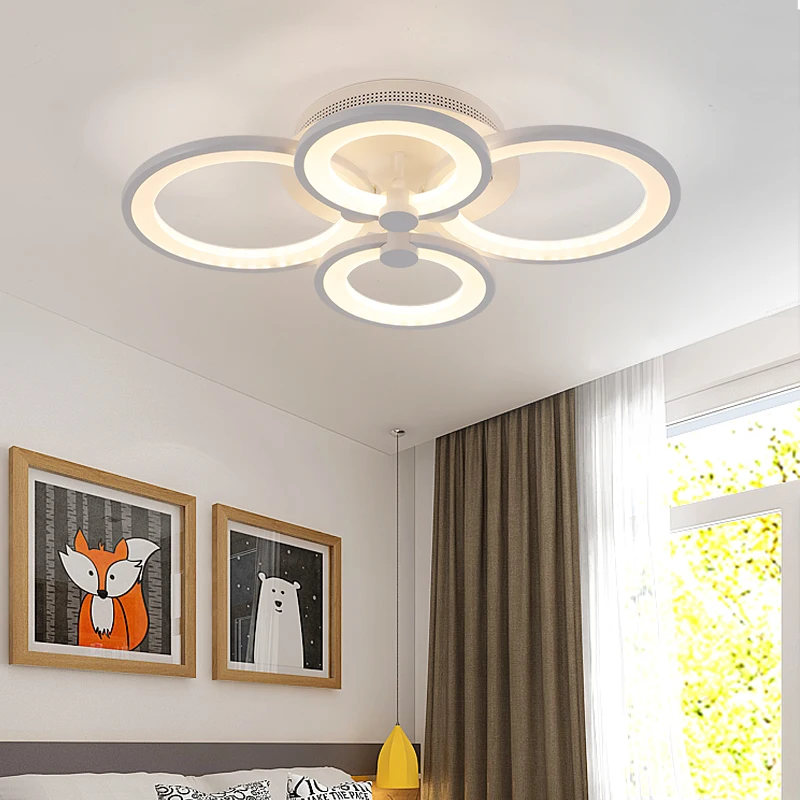 Surface Mounted living Room study room bedroom modern led chandelier white or Black surface mounted led chandelier fixtures