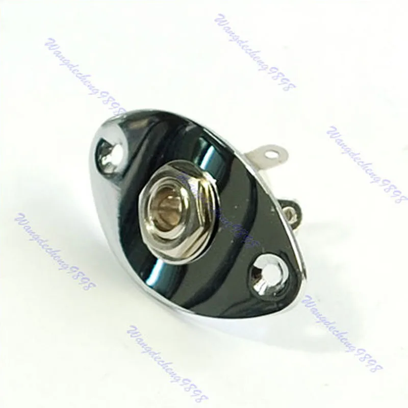 Electronic Guitar Guitar Accessories Output Cat Eye Oval Jack Plate Chrom  high quality