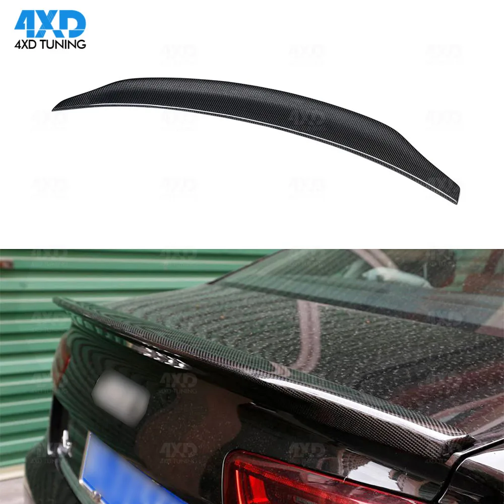 

A4 B8.5 Spoiler Caractere Style For Audi Carbon Fiber Rear Spoiler Rear Bumper Trunk wing A4 B8.5 2013 2014 2015