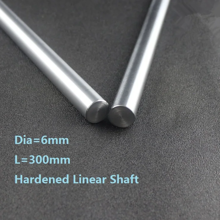 

50pcs/lot Dia 6mm shaft 300mm long Chromed plated linear shaft hardened shaft rod bar rail guide for 3d printer cnc parts