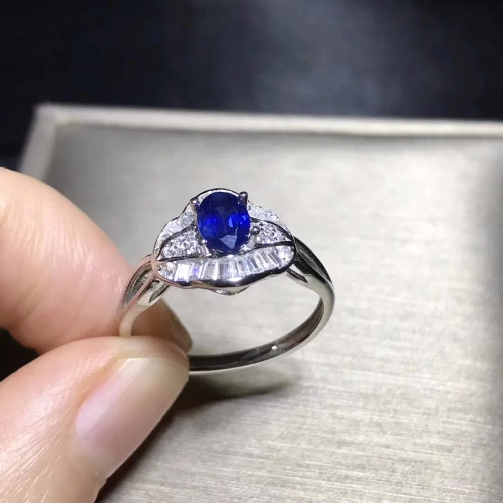 Natural sapphire ring, beautiful color, exquisite workmanship, good quality, 925 silver recommended