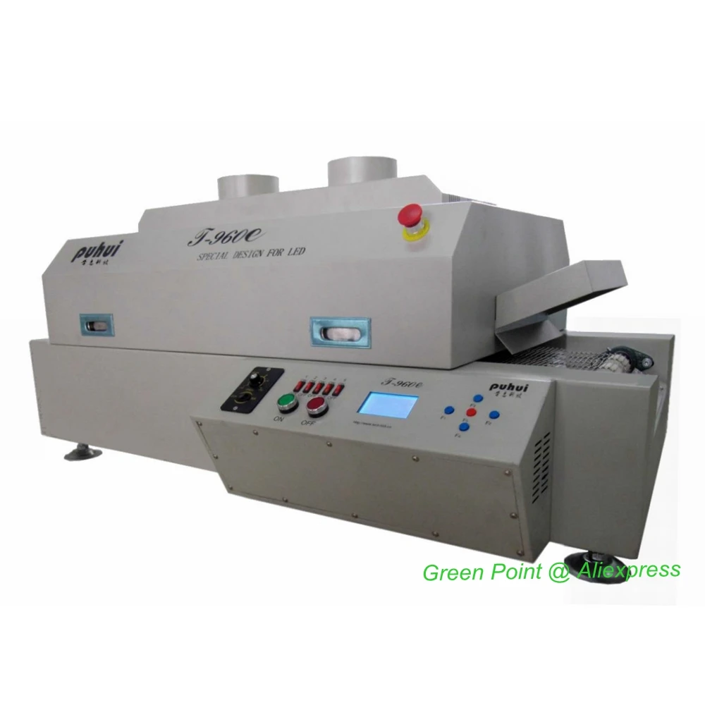 PUHUI T-960E Infrared Reflow Oven Channel BGA SMD SMT Rework Sation Reflow Oven Soldering Station IC Heater Soldering Machine