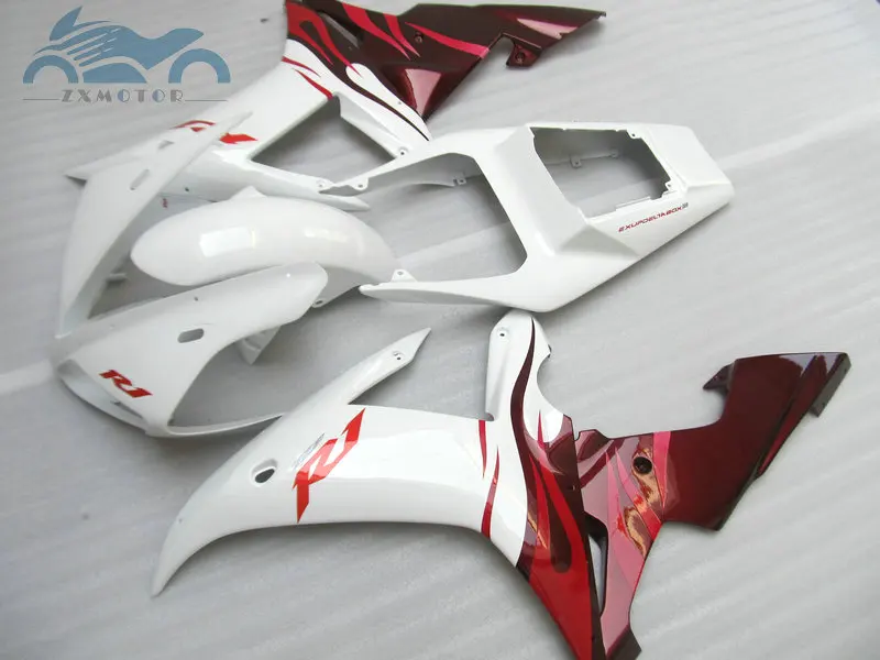 Free Custom ABS motorcycle fairing Kits fit for YAMAHA 2002 2003 YZFR1 02 03 YZF R1 sports fairings white red body parts RG30