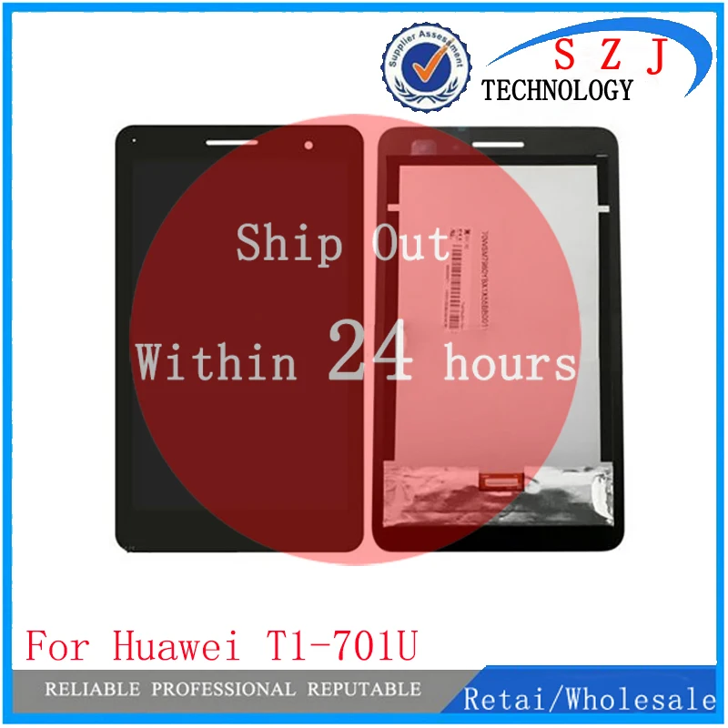 Новый 7 'дюймовый для Huawei Honor Play Mediapad T1-701 T1 701U T1-701U ЖК-дисплей сенсорный экран Сенсорная панель дигитайзер Бесплатная доставка