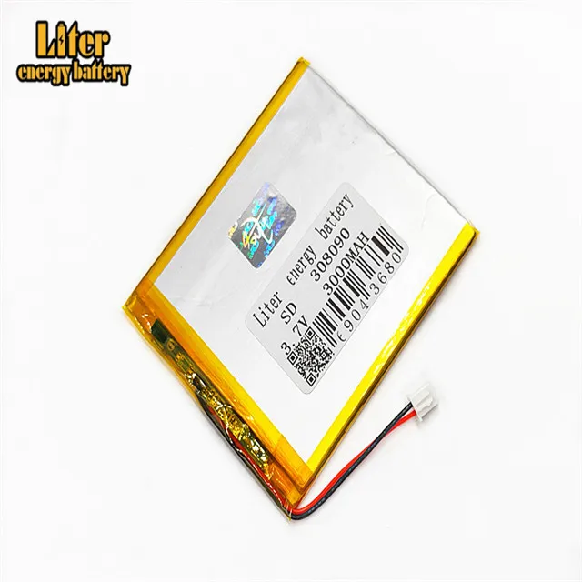 XHR-2P 2.54 3000mAh 3.7V in the special offer core lithium polymer battery 308090