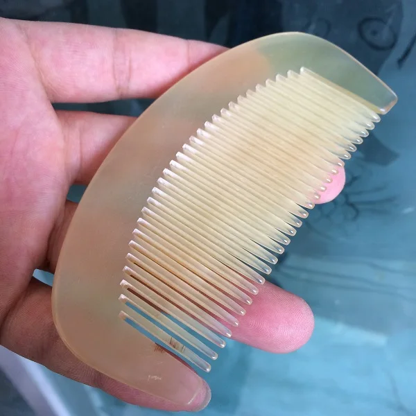 Combs For Girl Natural Anti Static Buffalo Horn Comb Half Moon Massage Hair Care Health Brush Prevent Loss Hairbrush Gift Sale