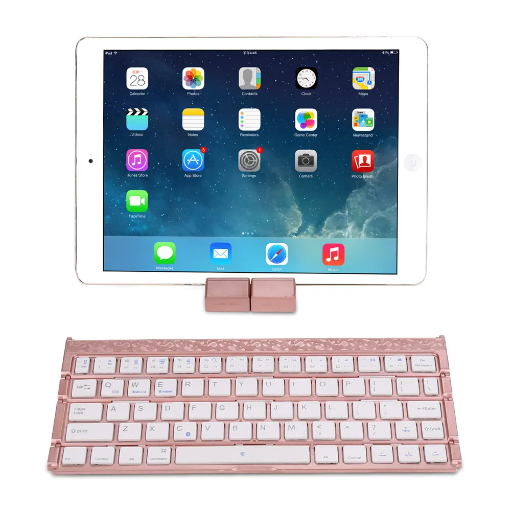 

Ultra Slim Foldable Portable Rechargeable Mini Wireless Bluetooth Keyboard With Kickstand Holder For Xiaomi Mipad Mi Pad 1/2/3/4